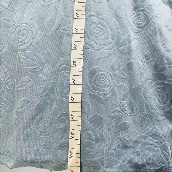 Wild Fable long sleeve Flocked mini fit and flare blue Off-Shoulder Dress XXL - Picture 9 of 10